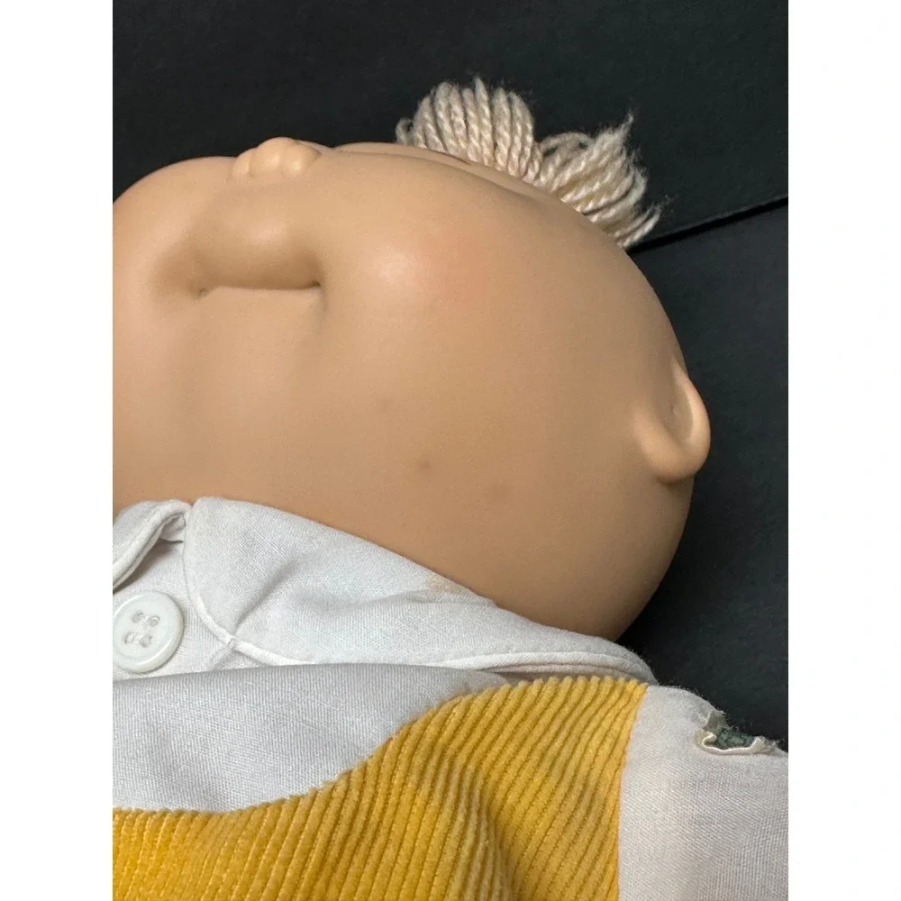 Cabbage Patch Kids Doll Yellow Corduroy Romper Elephant Blue Eyes 1985 Coleco